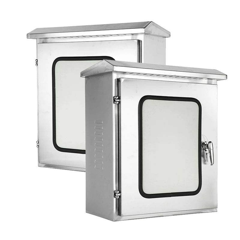 Электрический шкаф из нержавеющей стали с двумя дверцами