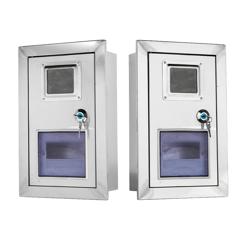 Настенный корпус счетчика из нержавеющей стали с окном